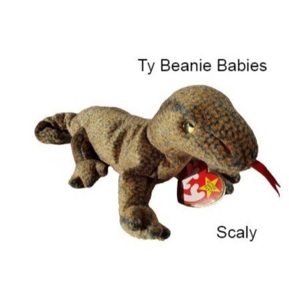 Ty Beanie Babies Vintage Scaly the Lizard 9.5" 1999 Stuffed Plush Animal